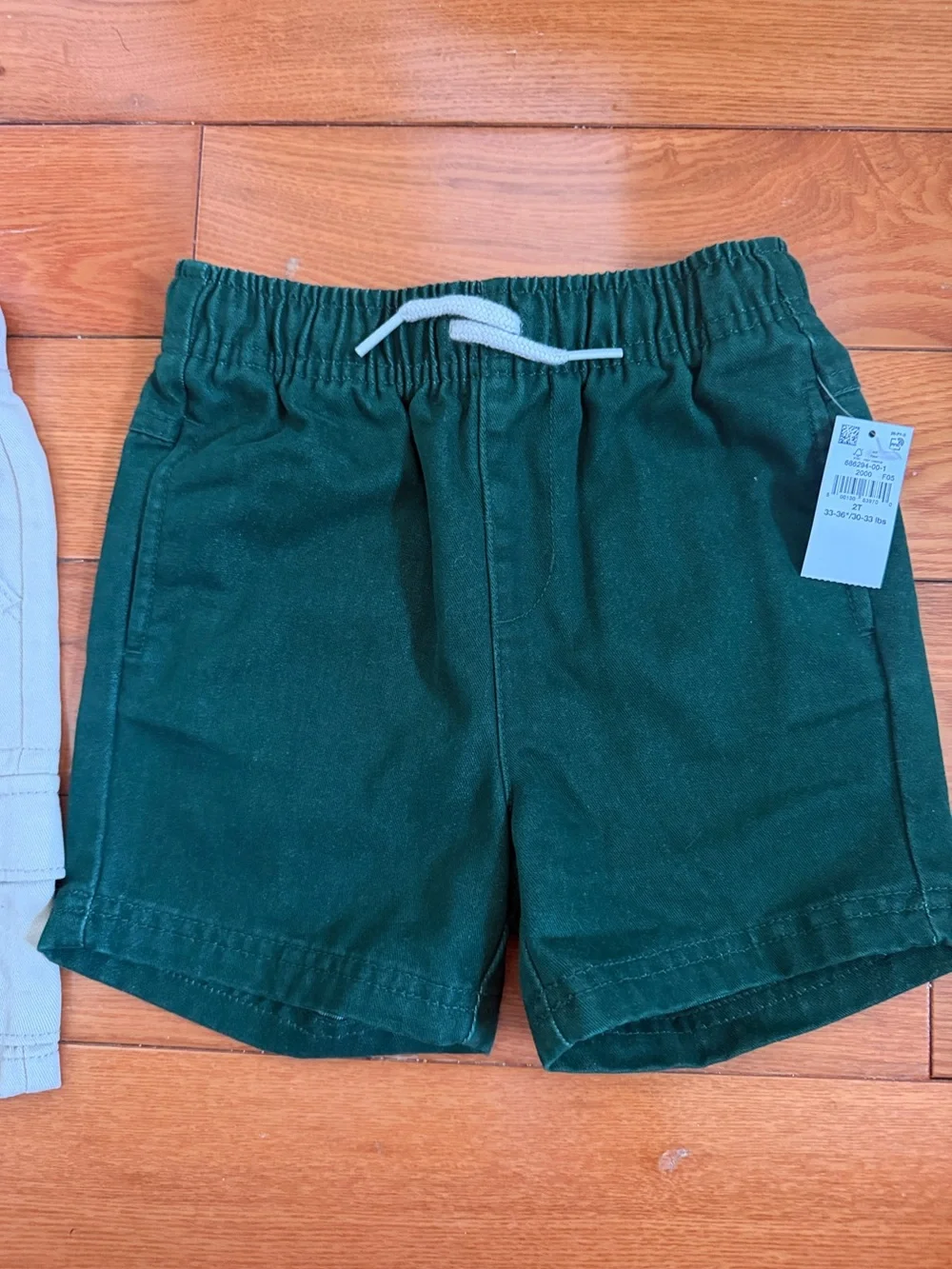 Old Navy Beige and Dark Green Kids Cargo Shorts Duo